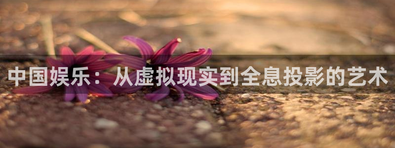 豪门国际网站：中国娱乐：从虚拟现实到全息投影的艺术